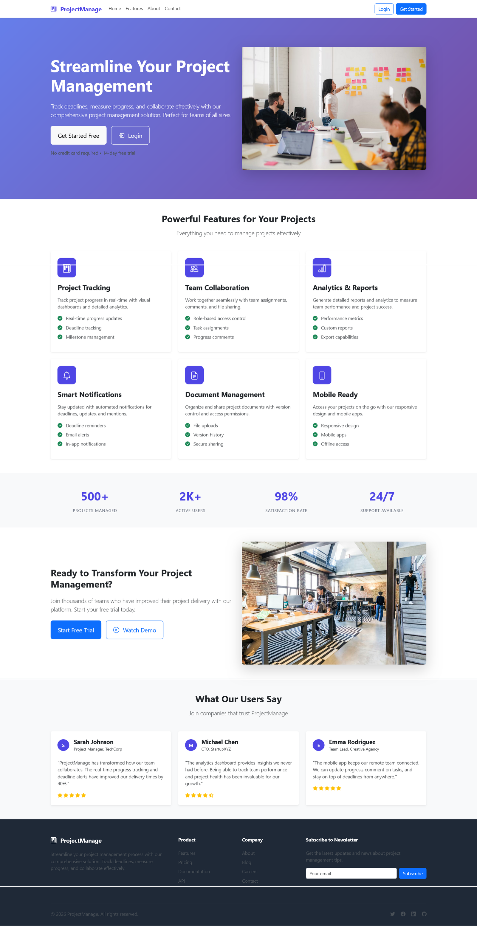 SaaS Project Management Platform