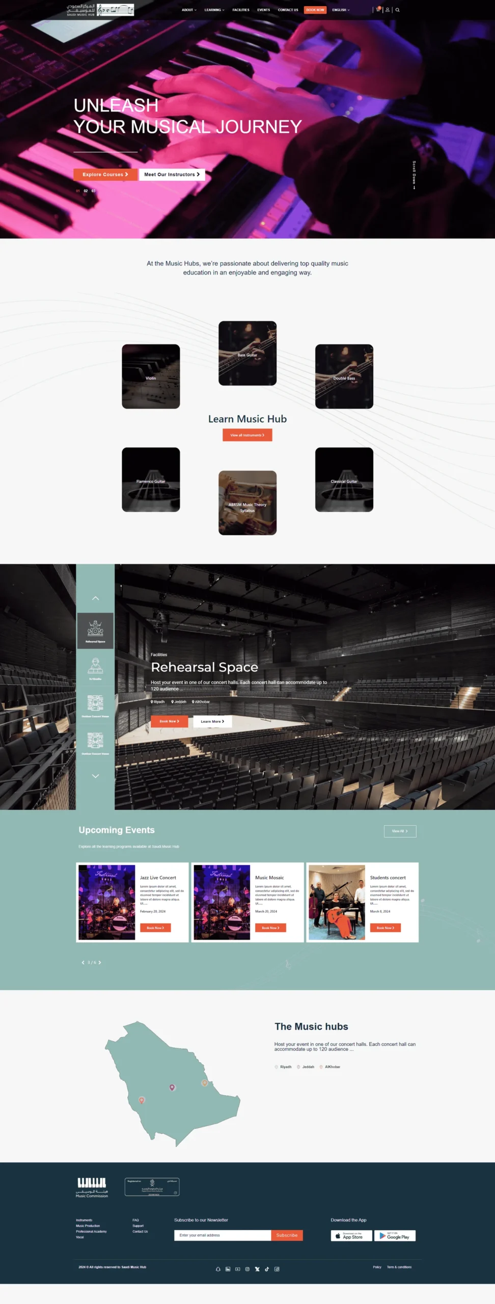 Saudi Music Hub Cultural Platform Home